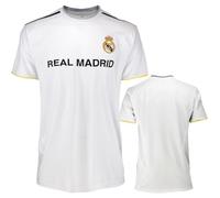 REAL MADRID Maillot de Foot Football Saison 2025/26, Réplique Stade Officiel pour Adulte, Garçon et Enfant, Blanc, 10 ans