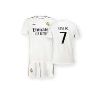Real Madrid - Maillot et Pantalon Domicile Saison 24/25, Vini Jr., 4 Ans, Réplique Avec Licence Officielle