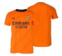Real Madrid T-shirt deuxième équipement saison 24/25, orange, adulte, réplique sous licence officielle, orange, L
