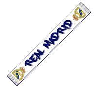 Real Madrid Métier à Tisser Echarpe Nº32 Avec Licence Officielle - Blanc - 140cm x 20cm