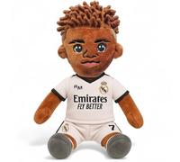 Real Madrid Peluche Oficial Con diseño de Vini Jr. y Uniforme 2024/25, Ideal Para Fans y coleccionistas.