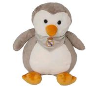 CyP Brands Real Madrid Poupée en Peluche Pingouin 25 cm Gris Produit Officiel