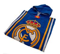 Real Madrid Poncho de Plage en Coton pour Les Loisirs et Le Sport pour Enfant, Unisexe, Multicolore (Multicolore), Taille Unique