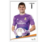 Real Madrid - Poster - Casillas + cadre amovible, Shinsuke® Maxi MDF blanc, vitre acrylique