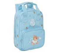 Real Madrid PREESCOAR BLEU - Sac à dos pour enfant, adaptable avec poignées, tissu recyclable, idéal pour les enfants de différents âges, confortable et polyvalent, qualité et résistance, 20 x 8 x 28