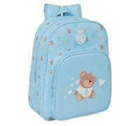 Real Madrid PREESCOAR BLEU - Sac à dos scolaire pour enfant, sac à dos pour enfant, adaptable au chariot, idéal pour les enfants d'âge scolaire, 26 x 11 x 34 cm