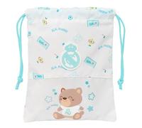 Real Madrid Preescolar Sac à goûter Blanc Qualité et résistance maximale 20 x 25 cm