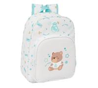 Real Madrid PRESCOLAAR BLANC - Sac à dos scolaire pour enfants d'âge scolaire, sac à dos pour enfant, adaptable au chariot, idéal pour les enfants d'âge scolaire, 26 x 11 x 34 cm