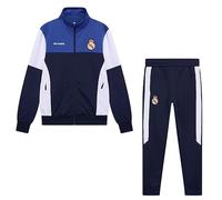 Real Madrid Survêtement 23/24 pour adulte - Taille S à XXL - Saison 22/23 - Produit officiel - Veste et pantalon pour l'entraînement de football, bleu, S