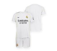 Real Madrid Tenue Domicile 25/26 pour Enfants - Taille 140/10 Ans - Saison 2025/2026 - Tenue Domicile Kids - Produit Officiel Fan
