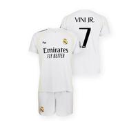 Real Madrid Tenue Domicile 25/26 pour Enfants - Taille 140/10 Ans - Saison 2025/2026 - Tenue Domicile Kids - Produit Officiel Fan