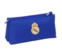 Real Madrid - Trousse Scolaire pour Enfant, avec Fermeture éclair, idéale pour Enfants de différents âges, Confortable et Polyvalente, qualité et résistance, 22 x 8 x 10 cm