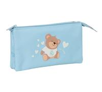 Real Madrid Trousse Triple, idéale pour Les Enfants d'âge Scolaire, Confortable et Polyvalente, qualité et résistance, 22 x 3 x 12 cm