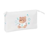 Real Madrid Trousse Triple, idéale pour Les Enfants d'âge Scolaire, Confortable et Polyvalente, qualité et résistance, 22 x 3 x 12 cm