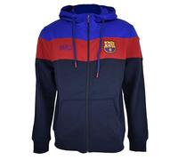Real Madrid Veste FC Barcelone Hoodie ouverte Barça Match Navy avec licence - Adulte Taille XXL