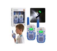 Real Madrid Walkie Talkie pour enfants - lot de 2 talkies-walkies d'une portée maximale de 1 km lampe de poche LED 16 canaux