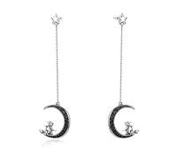 Real Magic Witch In Moon Star Black Boucles D'Oreilles Longues Pour Femmes, LYLSSSDH