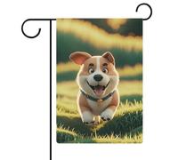 Real Maji Drapeau de jardin courant 32,6 x 47,5 cm Vertical double face Drapeaux de jardin d'été en lin Décoration extérieure saisonnière Drapeau extérieur pour ferme, vacances, fête des mères