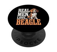 Real Men Love Beagle Design pour propriétaire de Chien Beagle PopSockets PopGrip Adhésif