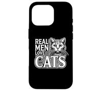 Real Men Love Cats Funny Cute Kitten Pet Lover Gift Man Coque pour iPhone 16 Pro