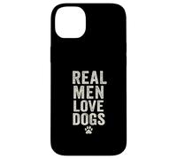 Real Men Love Dogs Vintage Paw, Pet Lover Père, Dog Dad Coque pour iPhone 14 Plus