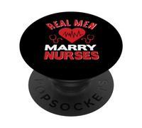 Real Men Mary Nurses Funny Nursing Nurse PopSockets PopGrip Adhésif