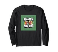 Real Men Play Mahjong Games Cadeau amusant Manche Longue