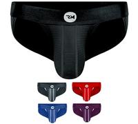 Real Men Slip en Nylon et Modal pour Homme - Pochette ABCD - Lot de 1, 3 et 6 - Nylon brossé et Rhino Fit - XS à 5XL, 1 Paquet - Maille Noire, Small