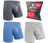 Real Men sous-vêtements Masculins avec Poche de rehaussement bombée - Lot de 1, 3 et 6 - Boxer en Modal avec Poche ABCD, Medium