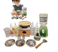 Real Mini Cook Set - Tiny Kitchen Ustensiles Tools, Compact Culinary Playset | Petite Alimentation Frire Pot , équipement de brûleur de poêle Portable, Pack de Gadgets d'entraînement du Chef, prati