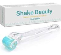 Real Needles - Derma Roller 192 en titane 0,25 mm Micro aiguille cosmétique Outil de microdermabrasion pour le visage - avec étui de rangement