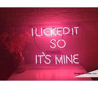 Real Neon Led Tubes I Licked It So It's Mine Light Sign Lamp Acrylique Bar Decor Handmade Neon Signs For Wall PVC 35,6 x 43,2 cm