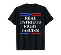Real Patriots Fight Fascism Resist No Kings Defend Democracy T-Shirt