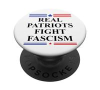 Real Patriots Fight Fascism Resist No Kings US Pro Democracy PopSockets PopGrip Adhésif