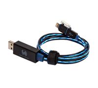 Real Power LED Floating Cable Schwarz/blau Schwarz/blau Floating 2 in 1 Cable