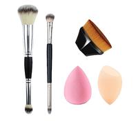 Real Professional Techniques Pinceaux de maquillage Lot d'éponges pour poudre bronzante, contour anti-cernes, fard à paupières, fond de teint, pinceau de beauté