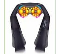 Real Relax Appareil de massage du cou avec chaleur, coussin de massage Shiatsu 3D pour cou, épaules, dos, jambes, 3 intensités, portable pour la maison, le bureau, cadeau pour femmes et hommes - Noir