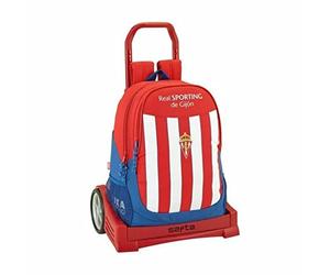Real Sporting De Gijon Sac à Dos ergonomique avec chariot Safta Evolution
