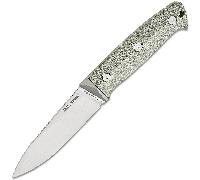 Real Steel Black Thorn Micarta Satin avec renfort en titane RE-3621GM