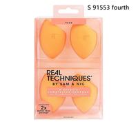 Real Techniques-Ensemble D'éponges De Maquillage,Beauté Du Visage,Bouffée De Poudre Cosmétique Pour Fond De Teint,Crème Anti-Cernes,Outils De Mélangeur De Maquillage - Type S 91553 Fourth