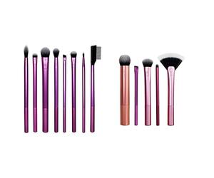 REAL TECHNIQUES Everyday Eye Essentials Pinceaux pour Fard à Paupières, 8 Pièces & Artist Essentials Ensemble complet de pinceaux de maquillage pour maquilleur professionnel