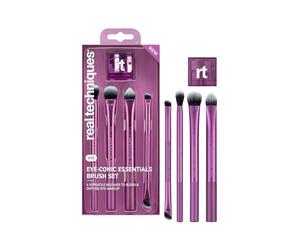Real Techniques Eye-Conic Essentials Makeup Brush Set, 5 Piece Eyeshadow, Blending & Liner Brush Kit for Complete Eye Looks from Natural to Glam, Soft Bristles, Cruelty-Free