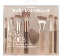 Real Techniques New Nudes 2.0 All Angles Face 10 Piece Set, Face & Eye Makeup Brushes, Includes Makeup Sponge, For Foundation, Concealer, Blush & Eyeshadow, Cruelty-Free