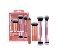 Real Techniques Full Beat Set Maquillage, Kit 4 Pinceaux pour Fond de Teint, Anti-Cernes, Blush, Contour, Illuminateur & Poudre, Format Voyage, Fibres UltraPlush Douces, Cruelty-Free