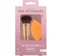 Real Techniques Glowstorm Mini Brush + Sponge Kit, 2 Piece Limited Edition Gift Set