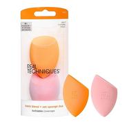 Real Techniques Iconic Blend + Set Sponge Duo, Éponges Visage, Lot de 2 | Applicateurs de Maquillage, pour Fond de Teint Liquide et Crème, pour Poudre Fixatrice, Finition Naturelle, Mousse Sans Latex