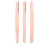 Real Techniques Lot de 3 rasoirs pour le visage et les sourcils, dermaplaning exfoliant pour le visage pour femme, rasoirs pour le visage multifonction, coupe de précision pour le poil de pêche