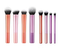 Real Techniques Lot de 8 pinceaux de maquillage pour fard à paupières, surligneur et contour, 16,4 cm, idéal pour le maquillage quotidien et les voyages