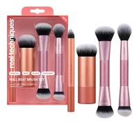 Real Techniques Full Beat Set Maquillage, Kit 4 Pinceaux pour Fond de Teint, Anti-Cernes, Blush, Contour, Illuminateur & Poudre, Format Voyage, Fibres UltraPlush Douces, Cruelty-Free