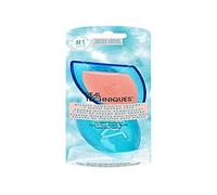 REAL TECHNIQUES - Miracle Complexion Sponge + Travel Sponge Case (rose, mousse, forme d'œuf, 2 pièces) pour fond de teint et correcteur, application et estompage